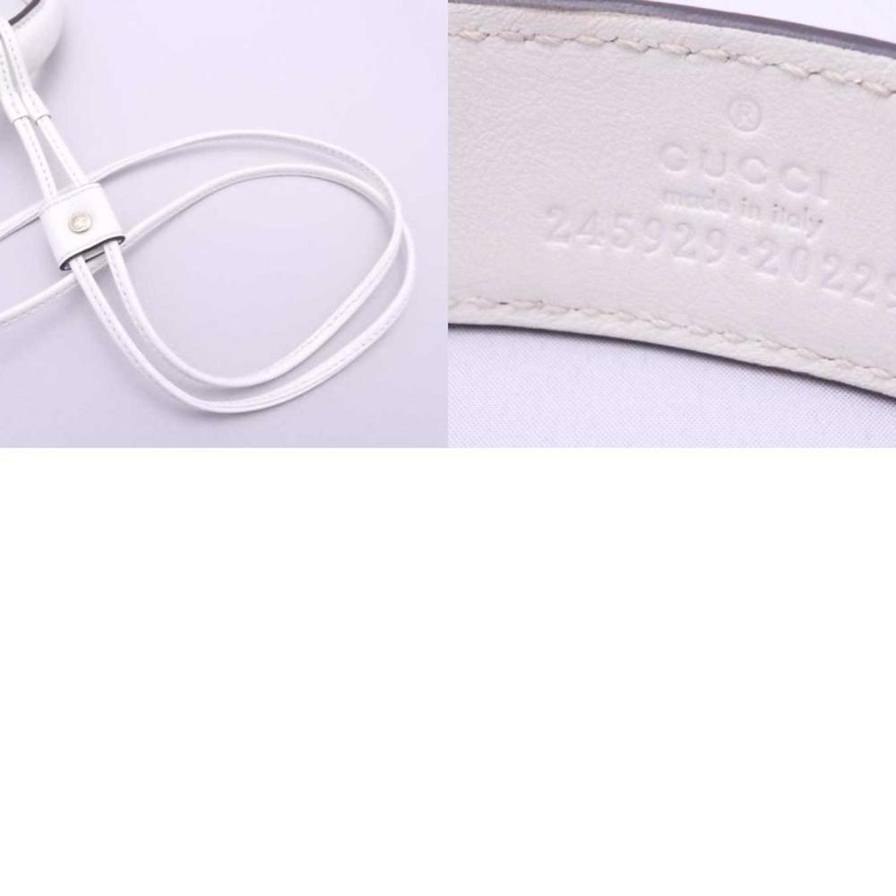 Gucci Gucci Earmuffs Sima Fur/Leather White Unisex 24… Gem